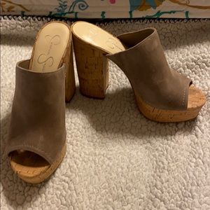 Jessica Simpson Giavanna  Taupe suede worn once